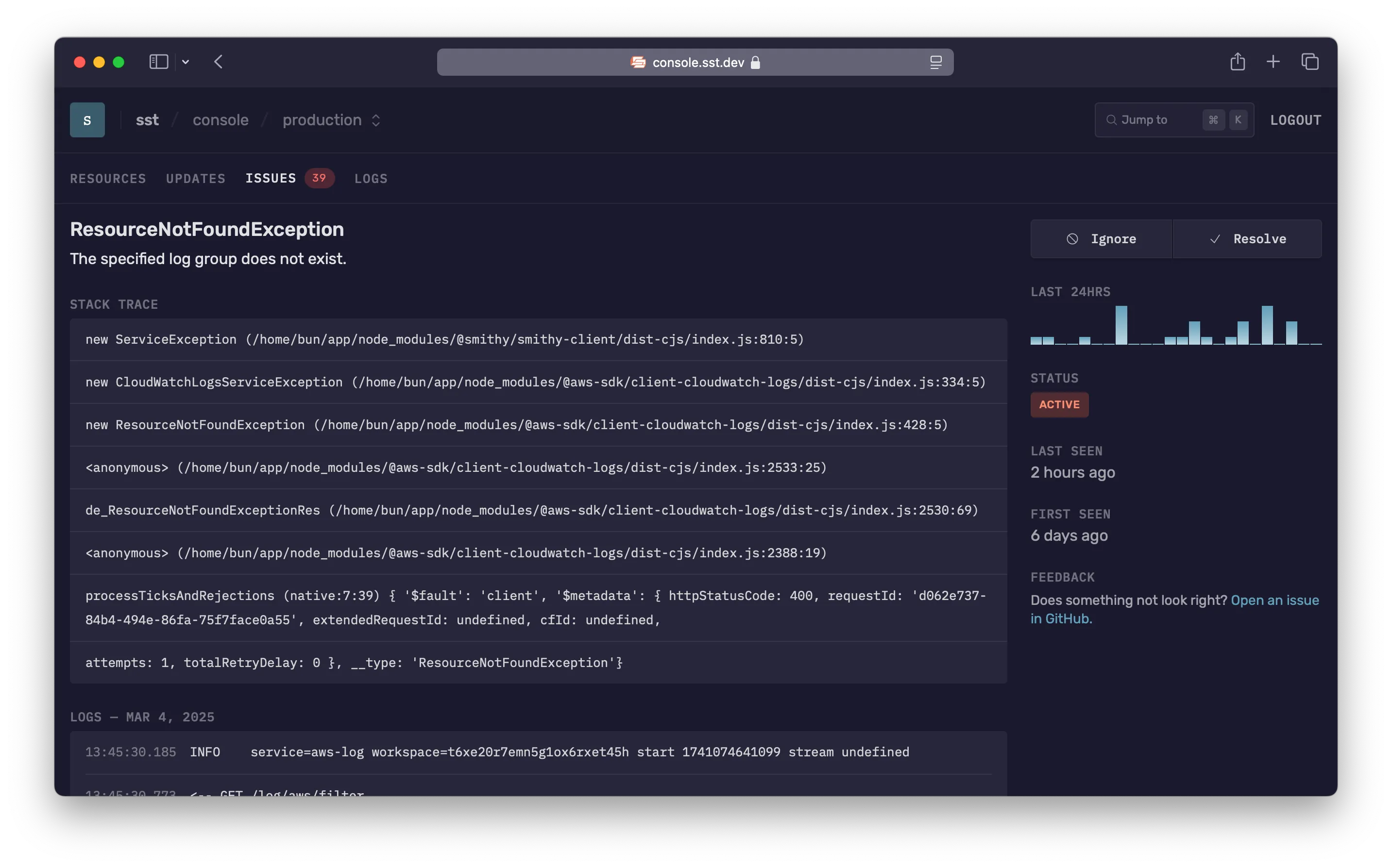 SST Console Container Issues