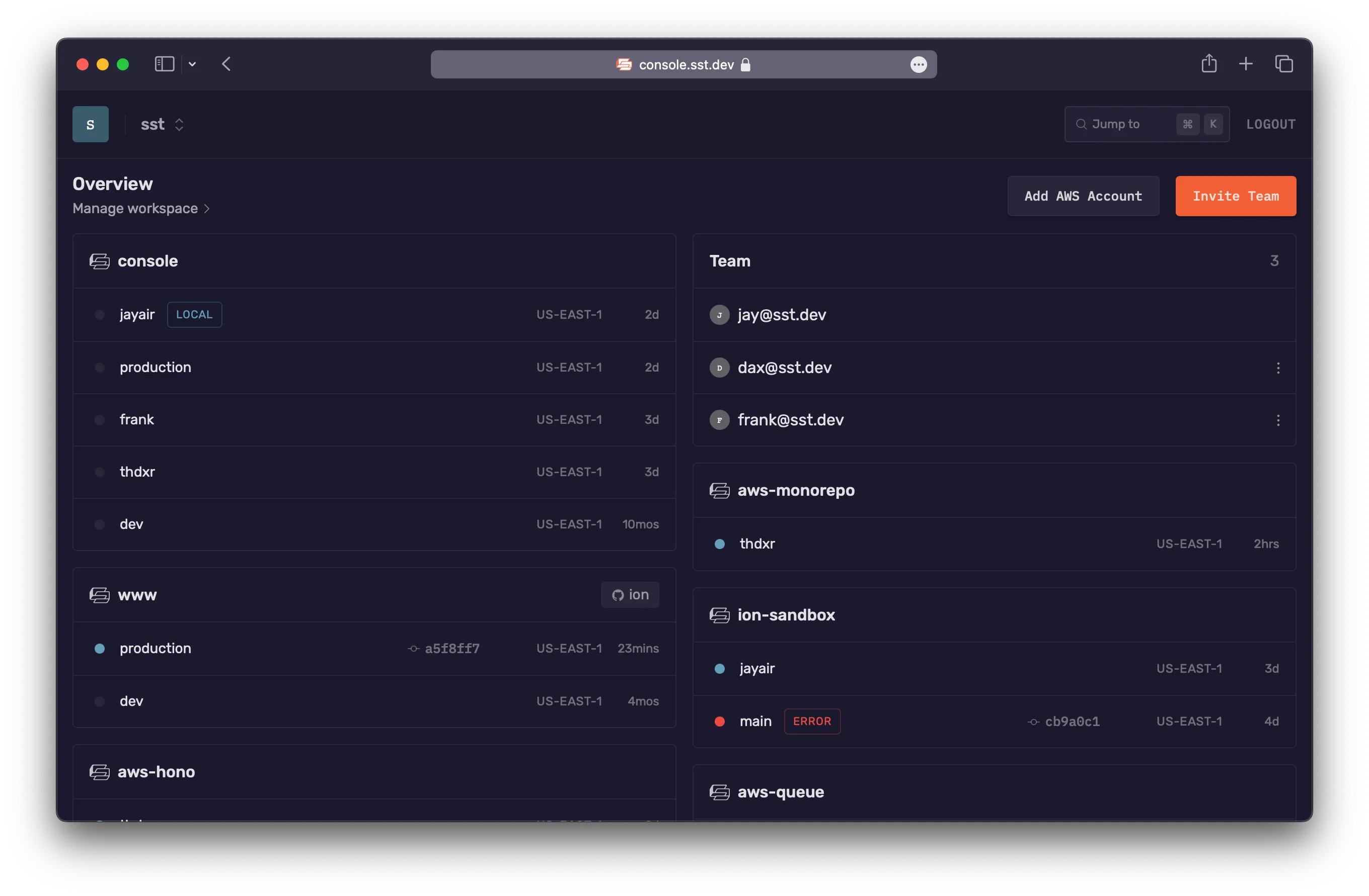 SST Console