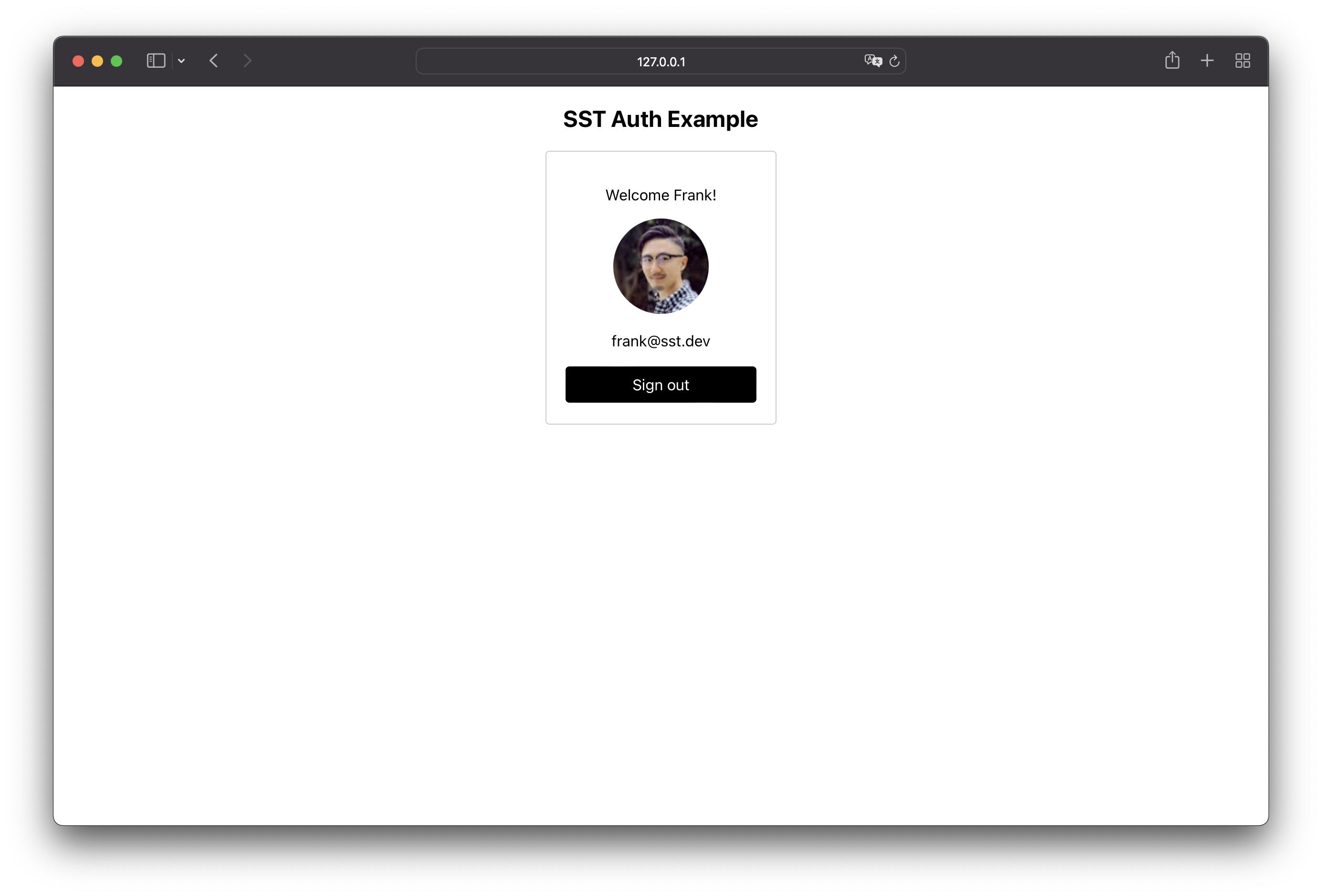 Web app signed in styled