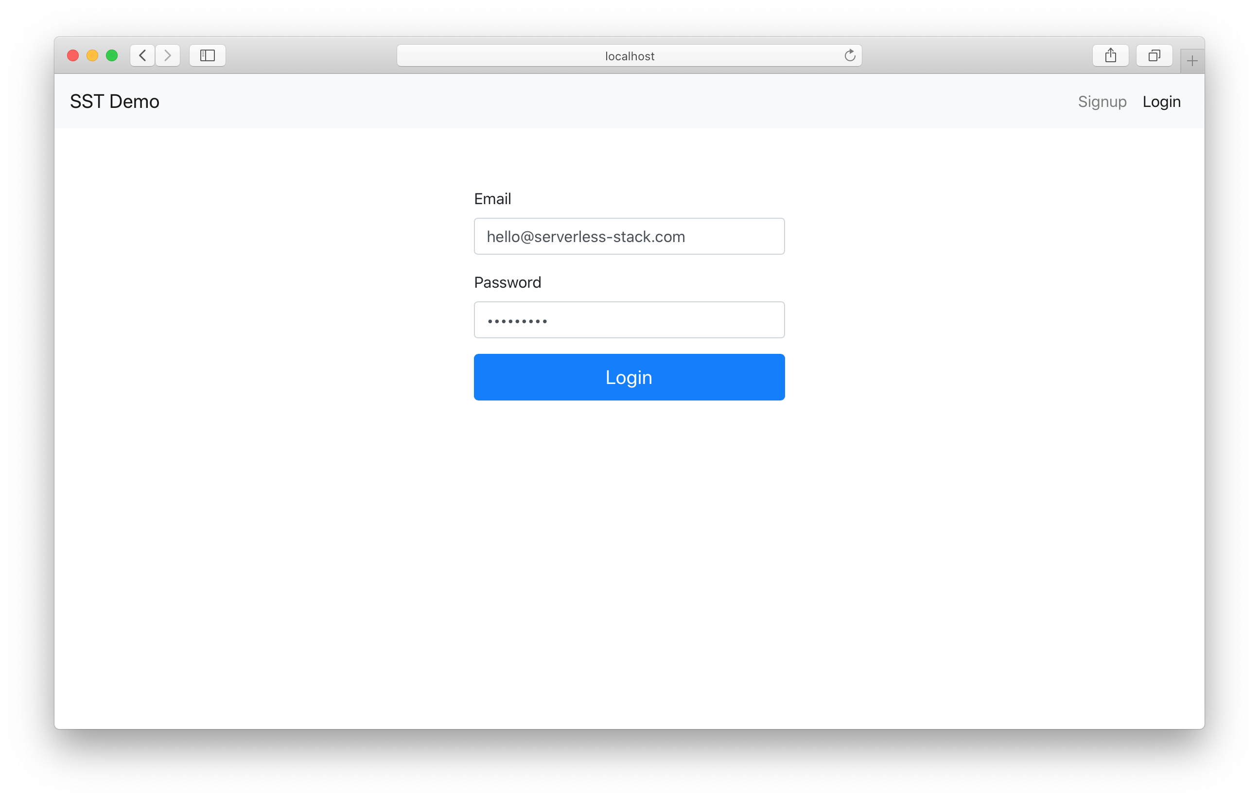 Login with Cognito in React.js app